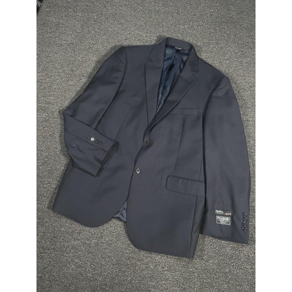 New Jos A Bank Signature Blazer Jacket Men's 42R Wool Navy Blue Tailored Fit